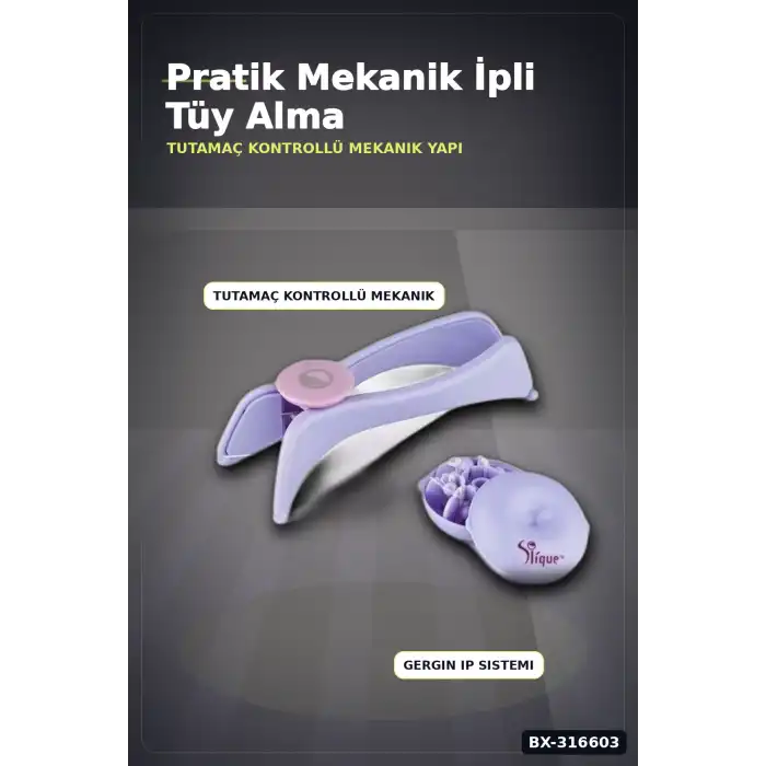 İpli Tüy Alma Aleti Pratik Yüz Epilasyon Aparatı - Tekli Paket, Ev Tipi BX-316603