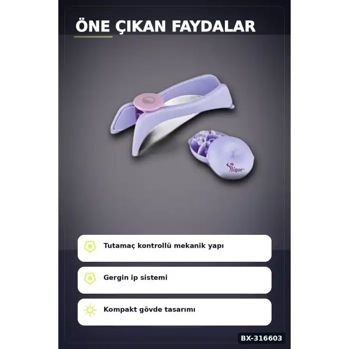 İpli Tüy Alma Aleti Pratik Yüz Epilasyon Aparatı - Tekli Paket, Ev Tipi BX-316603