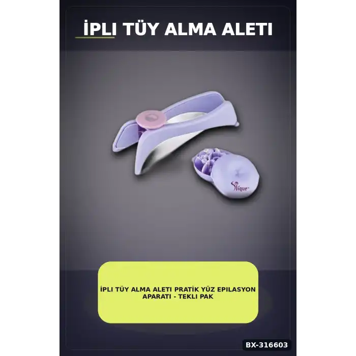İpli Tüy Alma Aleti Pratik Yüz Epilasyon Aparatı - Tekli Paket, Ev Tipi BX-316603
