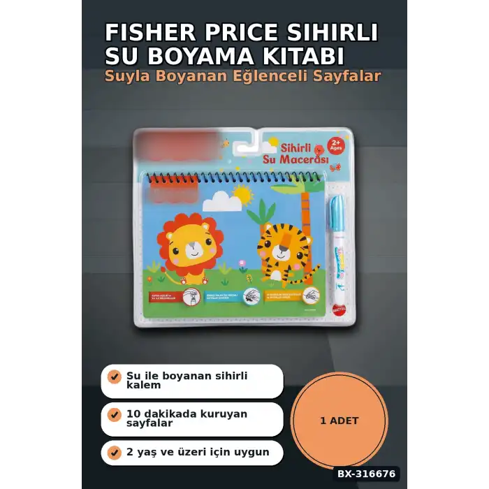 Fisher Price Sihirli Boyama Kitabı Eğitici Aktivite Defteri Tekli Paket BX-316676
