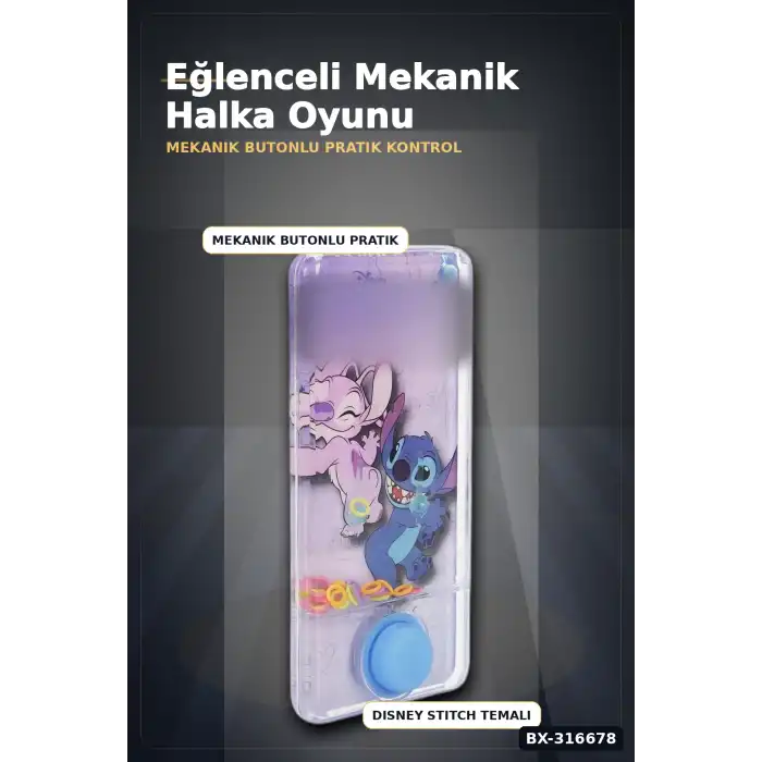 Stitch Su Oyunu Eğlenceli El Atarisi - Nostaljik Çocuk Oyuncağı, 1 Adet BX-316678