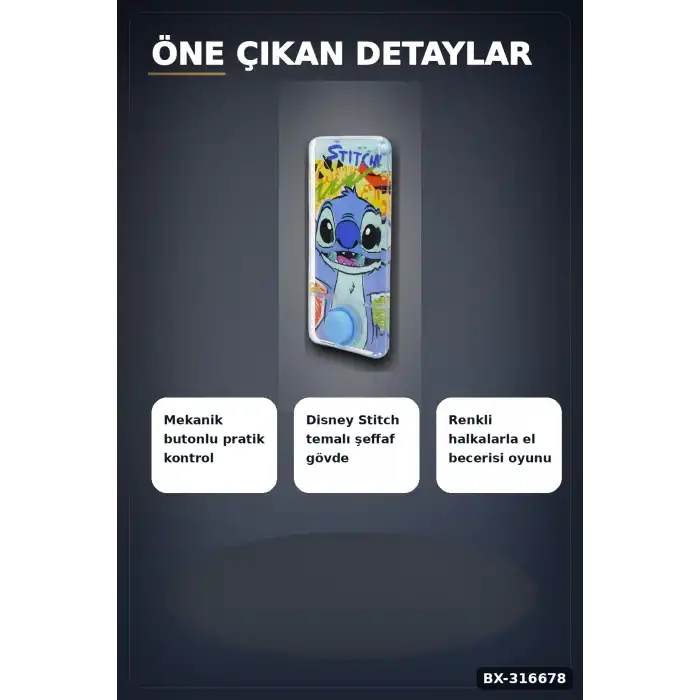 Stitch Su Oyunu Eğlenceli El Atarisi - Nostaljik Çocuk Oyuncağı, 1 Adet BX-316678