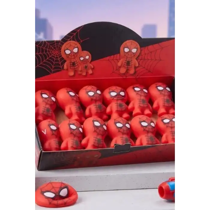 Spider-Man Squishy Stres Oyuncağı 12 Adet Stand Kutu Figür Seti BX-316706