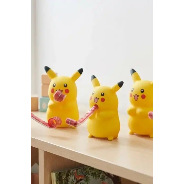 Pikaçu Squishy Sesli Stres Oyuncağı Düdük Mekanizmalı Esnek Figür 12 Adet BX-316714