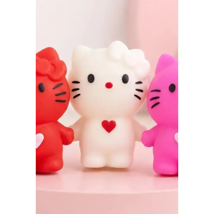 Squishy Hello Kitty Kalp Figürlü Yumuşak Stres Oyuncağı 12 Adet Karışık Renk Seti BX-316716