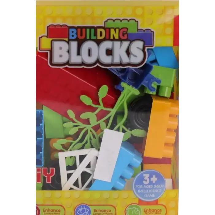 Renkli Blok Oyuncak 55 Parça Kutulu Eğitici Çocuk Geliştirici Yapı Seti BX-316728