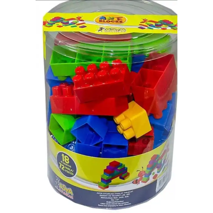 Ant Blocks Eğitici Yapı Blokları 72 Parça - 18 Ay ve Üzeri Çocuk Oyuncak Seti BX-316729