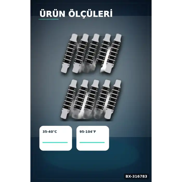 Tek Kullanımlık Ateş Ölçer Şerit Derece - Pratik Bükülebilir Vücut Termometresi 1 Adet BX-316783