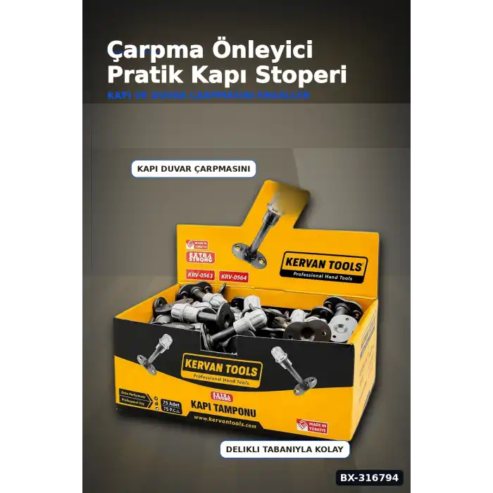 Kapı Altı Stoperi Plastik Tampon Koruyucu 75 Adet Ev Ofis Hırdavat Seti BX-316794
