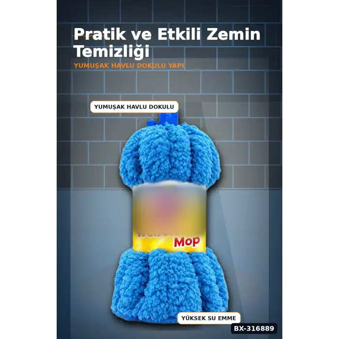 Welsoft Havlu Mop Paspas Bezi - Çoklu Paket Zemin Temizlik Bezi, 60 Adet BX-316889