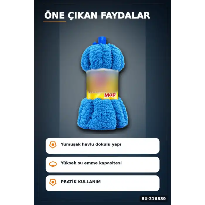 Welsoft Havlu Mop Paspas Bezi - Çoklu Paket Zemin Temizlik Bezi, 60 Adet BX-316889