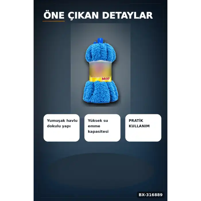 Welsoft Havlu Mop Paspas Bezi - Çoklu Paket Zemin Temizlik Bezi, 60 Adet BX-316889