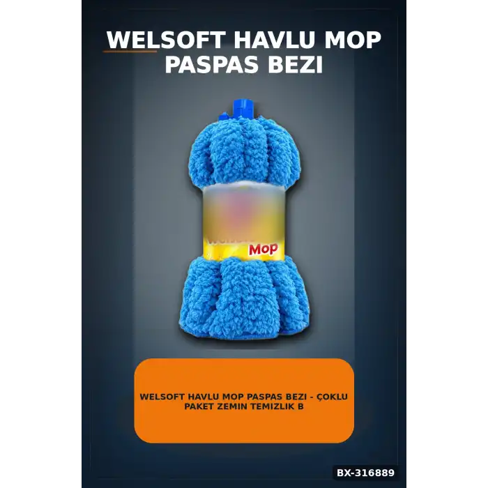 Welsoft Havlu Mop Paspas Bezi - Çoklu Paket Zemin Temizlik Bezi, 60 Adet BX-316889