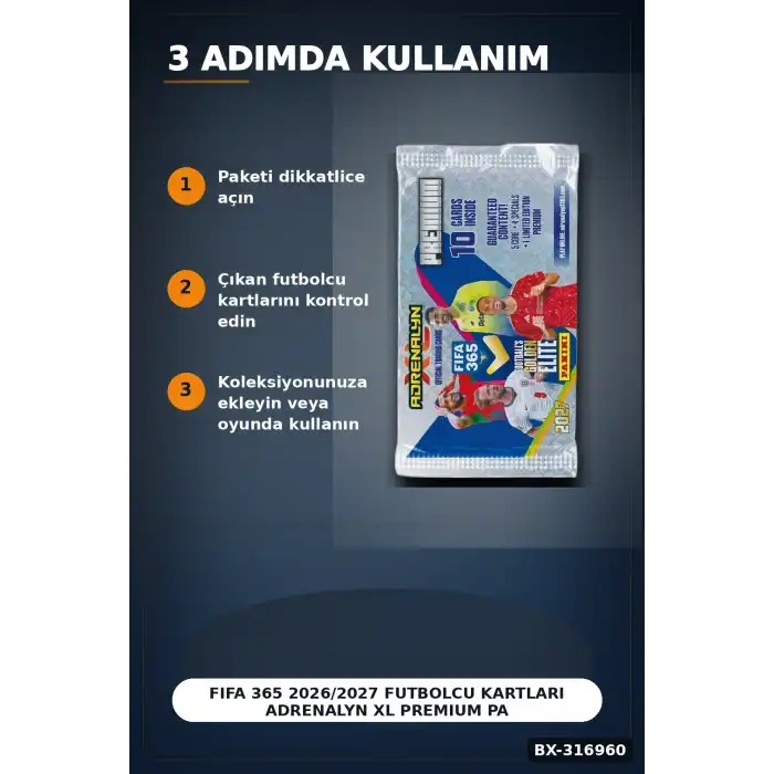 FIFA 365 2026/2027 Futbolcu Kartları Adrenalyn XL Premium Paket 10 Kart BX-316960