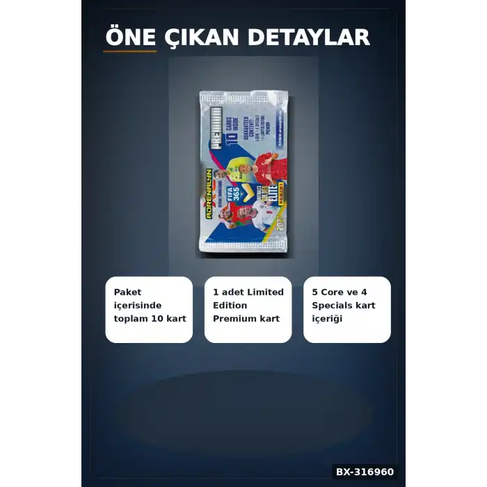 FIFA 365 2026/2027 Futbolcu Kartları Adrenalyn XL Premium Paket 10 Kart BX-316960
