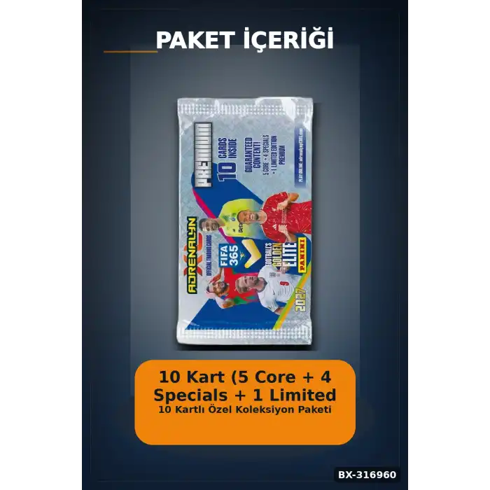 FIFA 365 2026/2027 Futbolcu Kartları Adrenalyn XL Premium Paket 10 Kart BX-316960