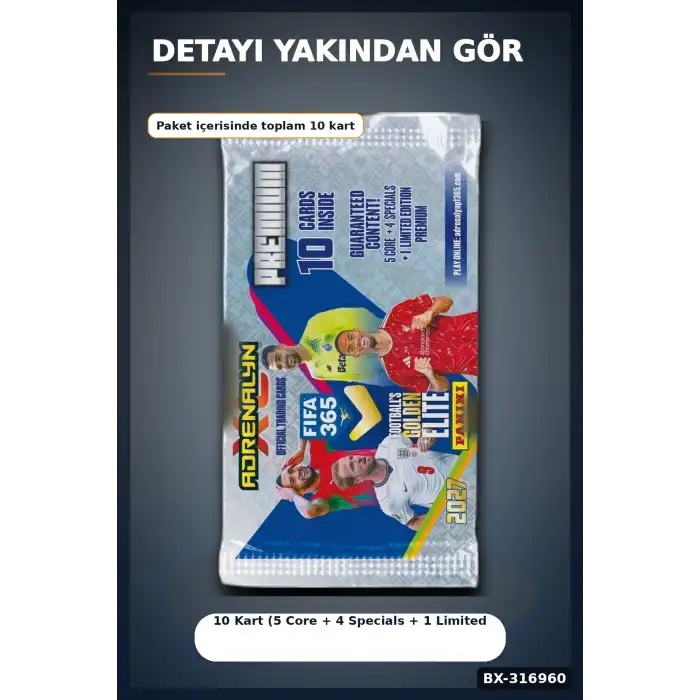 FIFA 365 2026/2027 Futbolcu Kartları Adrenalyn XL Premium Paket 10 Kart BX-316960