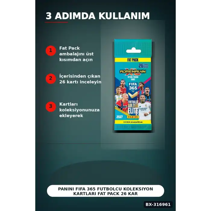 Panini FIFA 365 Futbolcu Koleksiyon Kartları Fat Pack 26 Kart İçeren Paket BX-316961