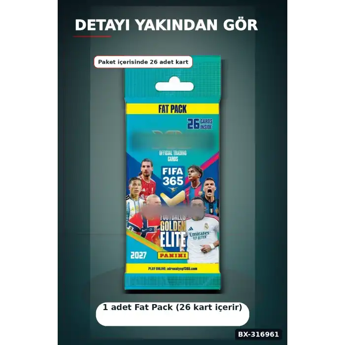 Panini FIFA 365 Futbolcu Koleksiyon Kartları Fat Pack 26 Kart İçeren Paket BX-316961