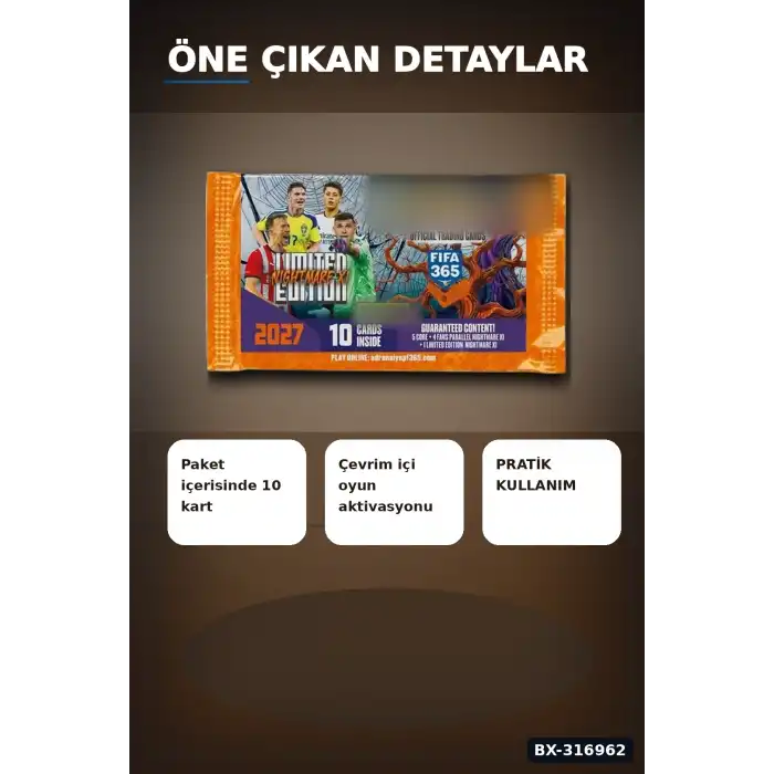 FIFA 365 2026/2027 Futbolcu Kartı Paketi Adrenalyn XL Nightmare Limitli BX-316962