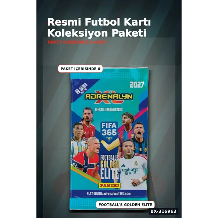 FIFA 365 Futbolcu Kartı Paketi 2026/2027 Koleksiyonu - 6 Kartlı 1 Paket BX-316963