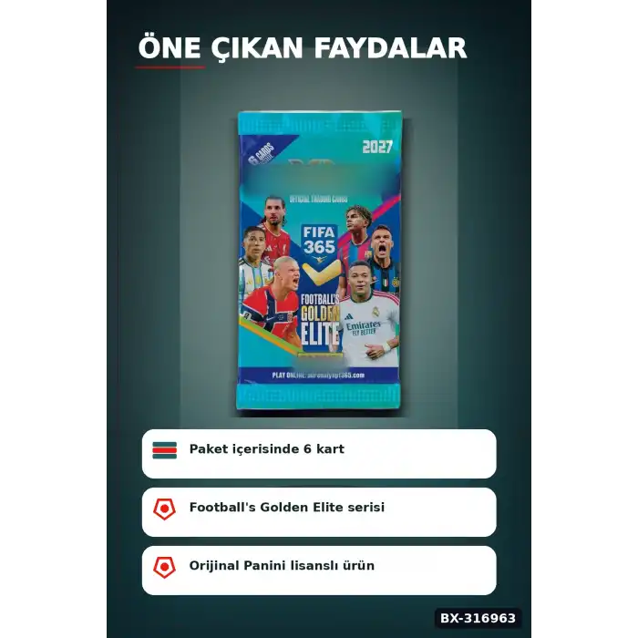 FIFA 365 Futbolcu Kartı Paketi 2026/2027 Koleksiyonu - 6 Kartlı 1 Paket BX-316963