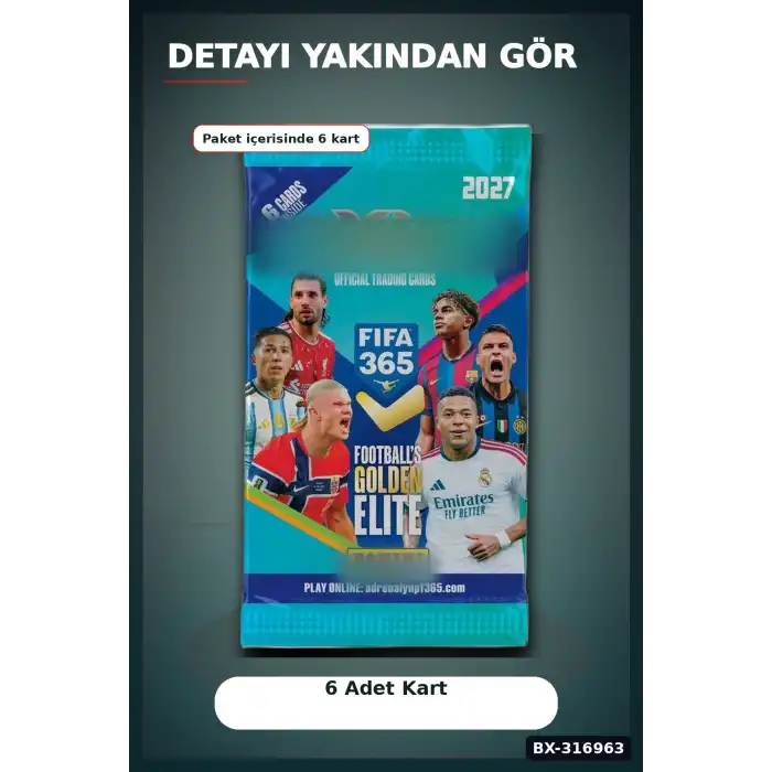 FIFA 365 Futbolcu Kartı Paketi 2026/2027 Koleksiyonu - 6 Kartlı 1 Paket BX-316963