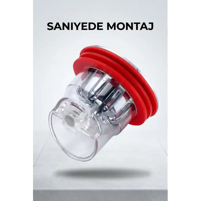 Vidasız Anti Koku Banyo Gider Sifonu Çek Valfli Böcek Önleyici Duş Süzgeci