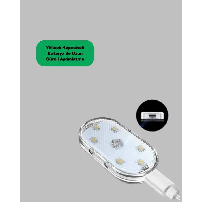 7 Renk Modlu Dokunmatik Sensörlü Mini Led Araç İçi Lamba