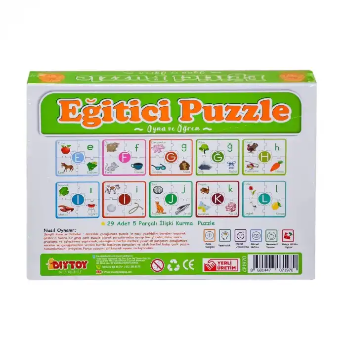 7197 Çark Puzzle Alfabe -Oyna Öğren - Dıytoy