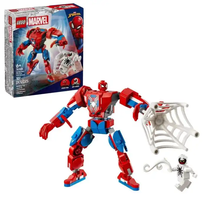 76308 Lego Marvel Örümcek Adam ve Anti Venoma Karşı 107 parça +6 yaş