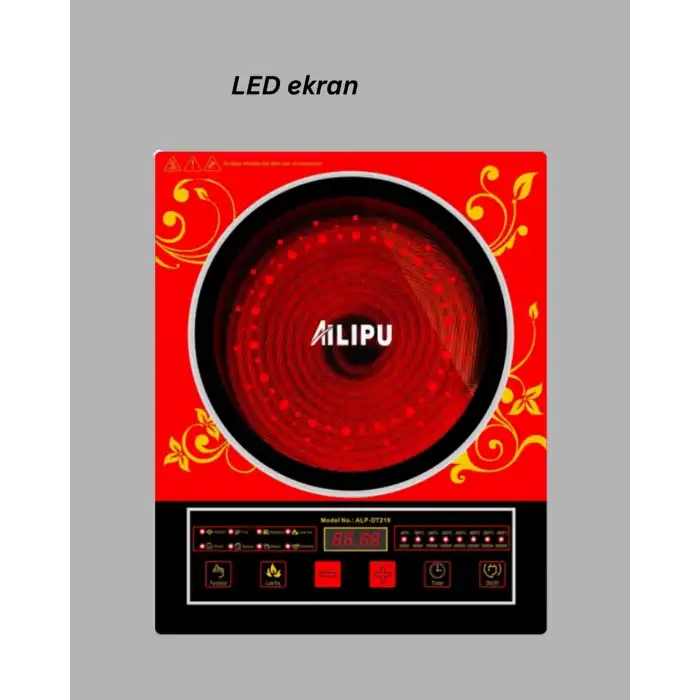 8 Programlı LED Ekranlı İndüksiyon Ocak 80–270°C Sıcaklık Ayarı