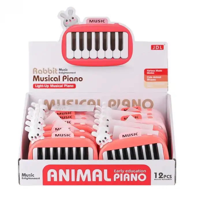 8896-1B 88 Tavşanlı Işıklı Müzikal Piano - 1 Adet Fiyatıdır