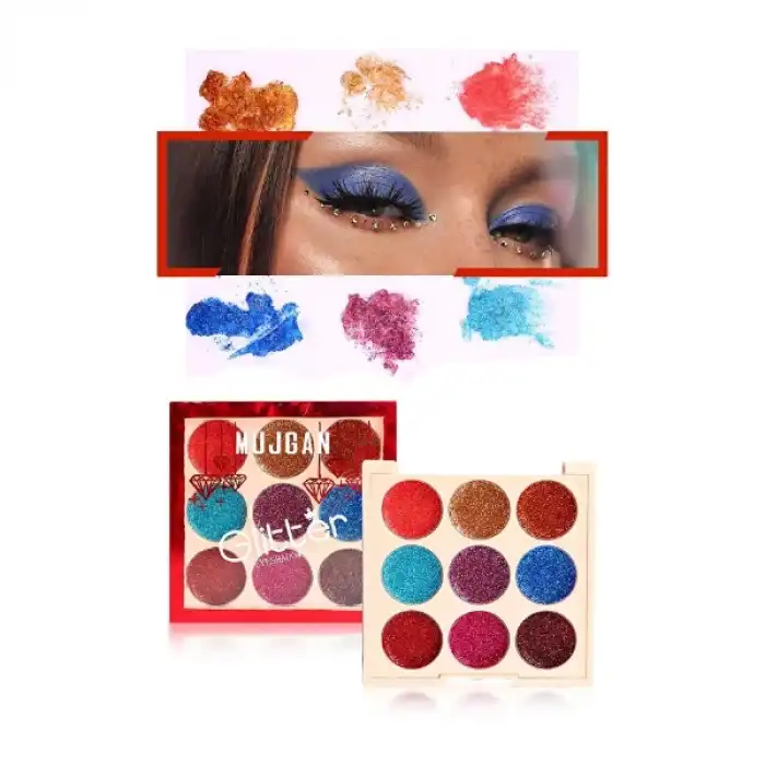 9 Renk Glitter Diamond Far Paleti - 2li Set