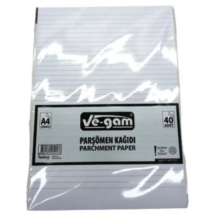 A4 40 Parça  Çizgili Parşömen Kağıdı Bx40