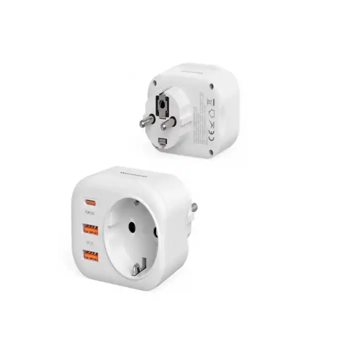 Ac-115 2500w 3.4a 2usb 1type-c 1soket Akım Korumalı Şarj Adaptörü Priz Çoğaltıcı
