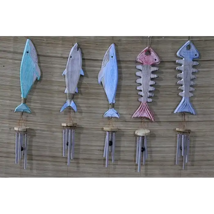 Ahşap Balıklı Metal Çan No:5