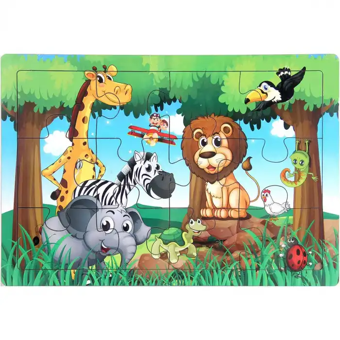 Ahşap Eğitici Puzzle 12 Parça - 1 Adet Stokta Olan Gönderilir