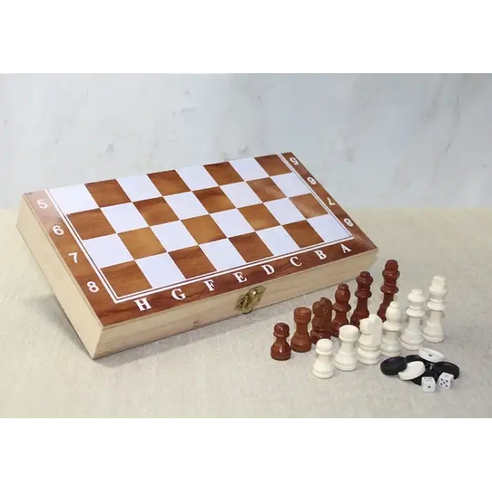Ahşap Kutulu Satranç Model 2