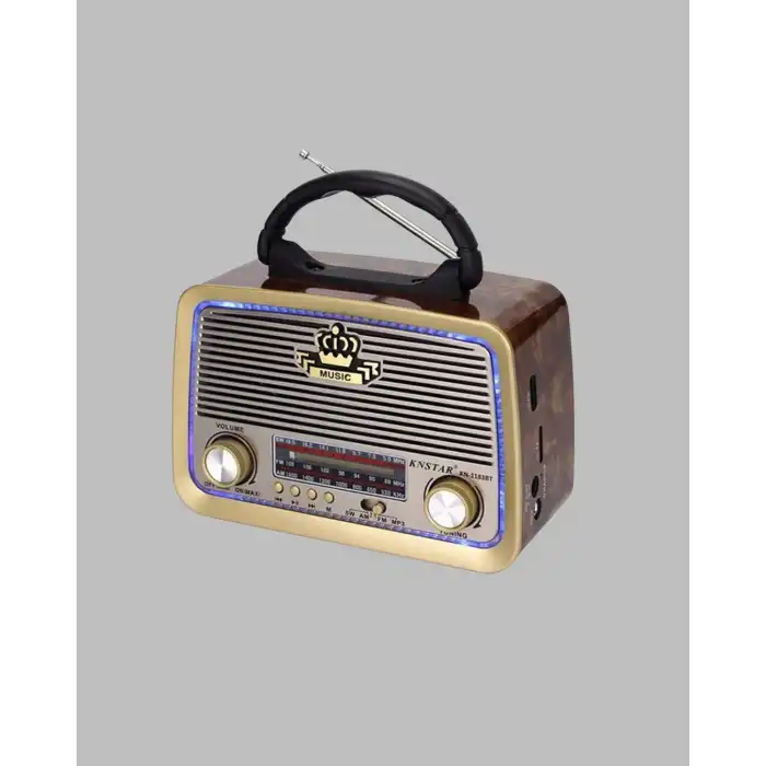 Ahşap Nostaljik Radyo Bluetooth Usb Sd Kart Destekli