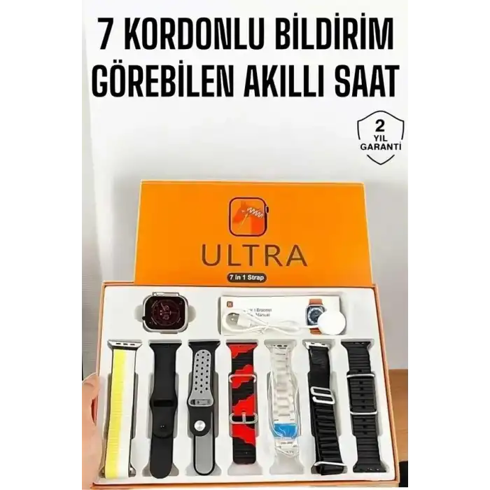Akıllı Saat 7 Farklı Kordonlu Arama Cevaplayan Bildirim Gps Özelliği