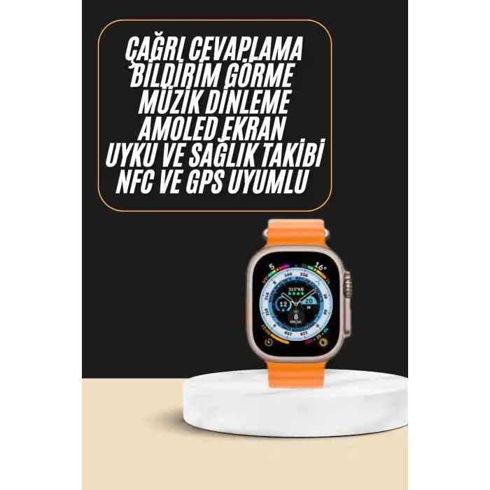 Akıllı Saat Amoled Ekran Bluetooth Bağlantılı Özel Tasarım Unısex