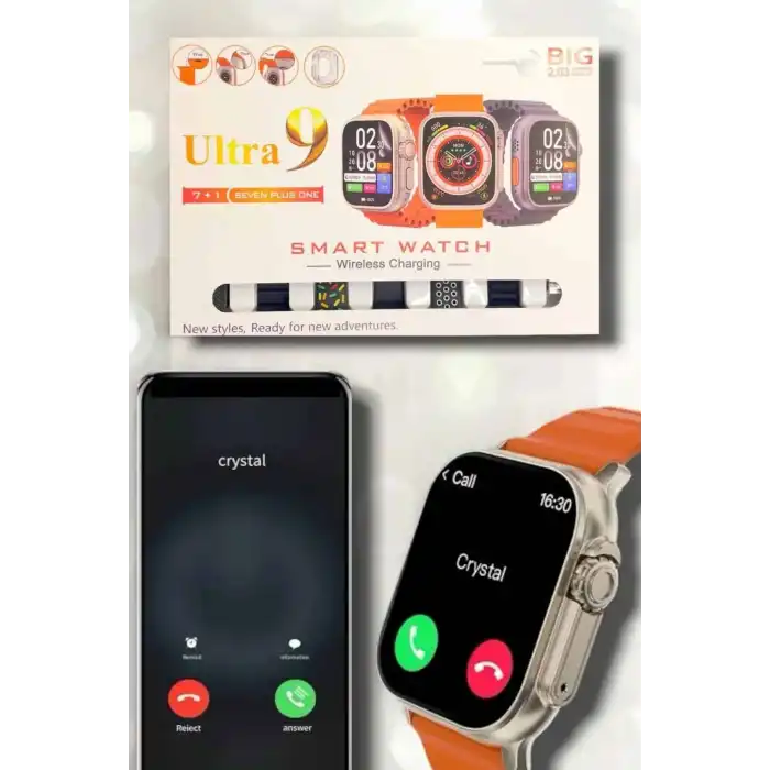 Akıllı Saat Bluetooth Bağlantılı 2.09 İnç Hd Ekran Ve Çok Yönlü Sağlık Takibi
