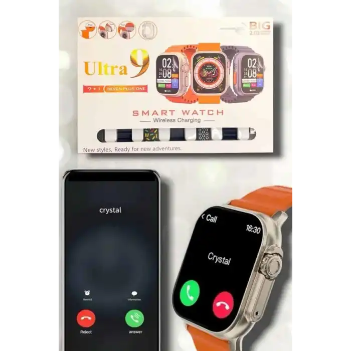 Akıllı Saat Bluetooth Bağlantılı 2.09 İnç Hd Ekran Ve Çok Yönlü Sağlık Takibi