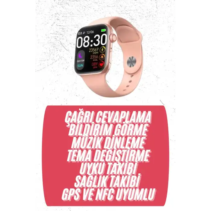 Akıllı Saat Bluetooth Bağlantılı Bluetooth Arama ve Sosyal Medya Bildirim Destekli