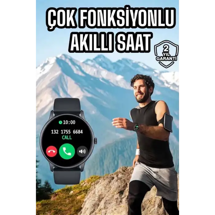 Akıllı Saat Çok Fonksiyonlu Sesli Görüşme NFC Uyumlu Amoled Ekran