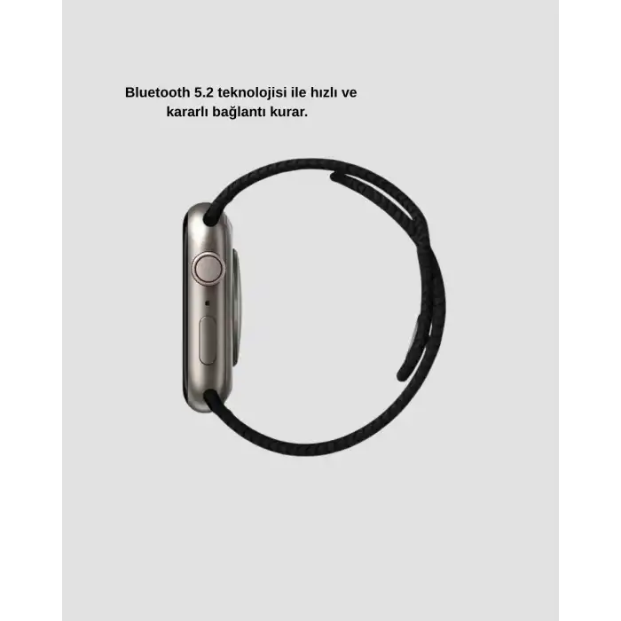 Akıllı Saat Kablosuz Şarjlı Bluetooth 5.2 Arama Bildirim Sesli Asistan 420 mAh