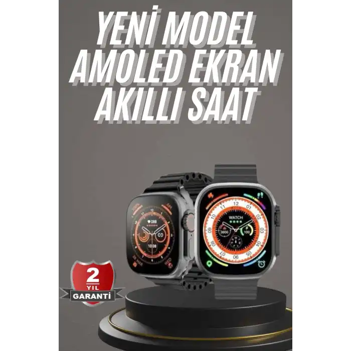 Akıllı Saat Kordon Hediyeli Güçlü Batarya Kapasiteli Titreşimli Bildirim Görme Unisex