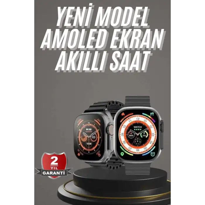 Akıllı Saat Kordon Hediyeli Güçlü Batarya Kapasiteli Titreşimli Bildirim Görme Unisex