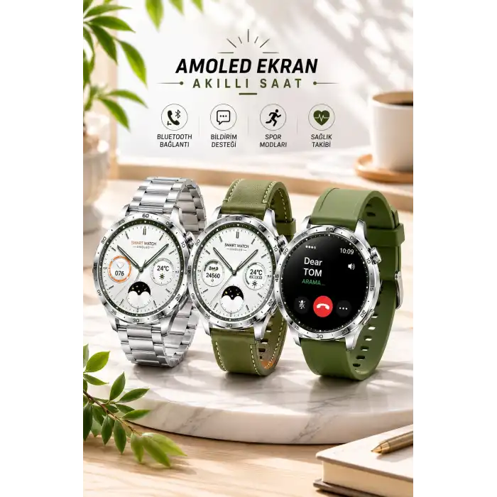 Akıllı Saat Sesli Görüşme Uyku ve Sağlık Takibi NFC Uyumlu